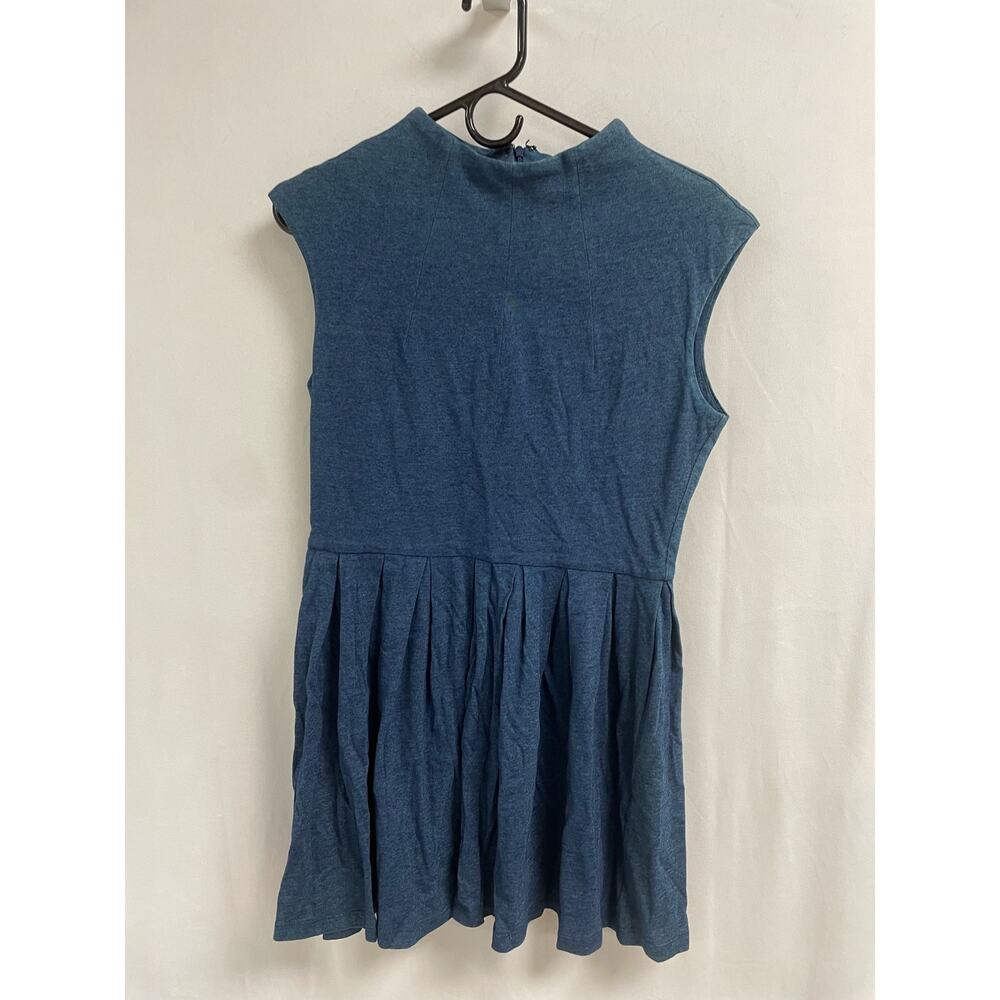 OPENING CEREMONY High Neck Pleated Dress Cap Sleeve High Neck Blue Women's M